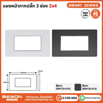 แผวหน้ากาก 2x4 ขอบเงิน